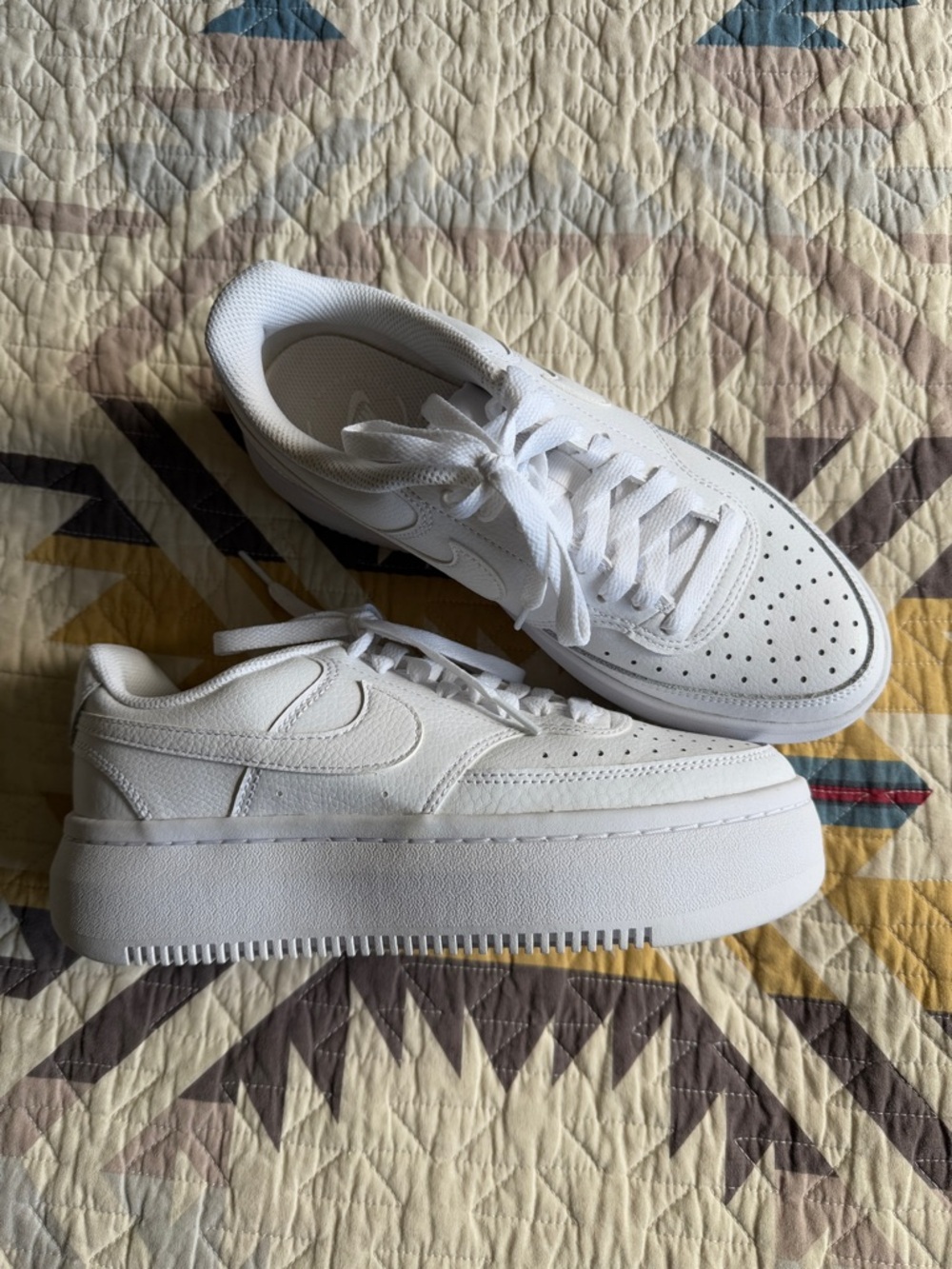 Nike White Platform Low-Top Sneakers
